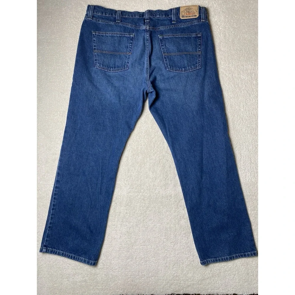 LL‎ Bean Standard Fit Jeans Men's 38x30 Measured 39x29 Blue Straight Leg Denim